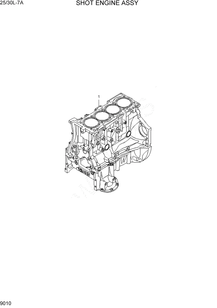 Схема запчастей Hyundai 25/30L-7A - PAGE 9010 ENGINE ASSY ДВИГАТЕЛЬ БАЗА