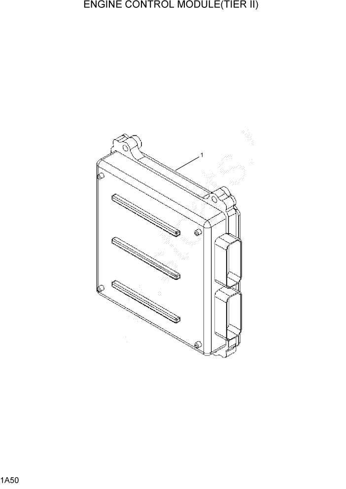 Схема запчастей Hyundai HLF15/HLF18-5 - PAGE 1A50 ENGINE CONTROL MODULE(TIER II) СИСТЕМА ДВИГАТЕЛЯ