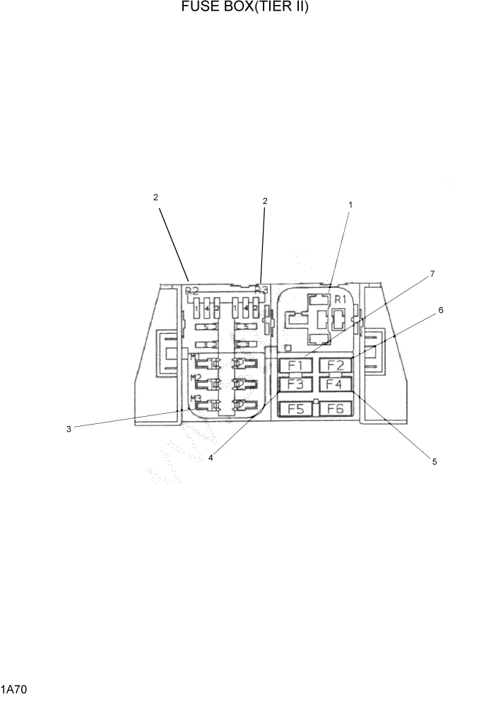 Схема запчастей Hyundai HLF15/HLF18-5 - PAGE 1A70 FUSE BOX(TIER II) СИСТЕМА ДВИГАТЕЛЯ