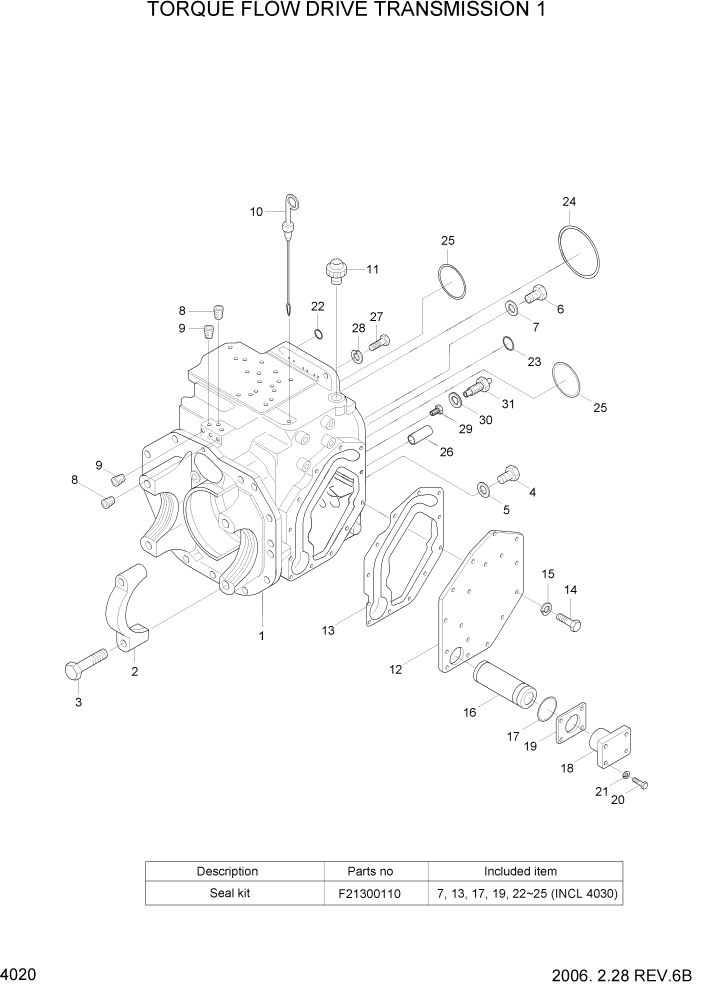 Схема запчастей Hyundai HLF15/HLF18-5 - PAGE 4020 TORQUE FLOW DRIVE TRANSMISSION 1 СИЛОВАЯ СИСТЕМА