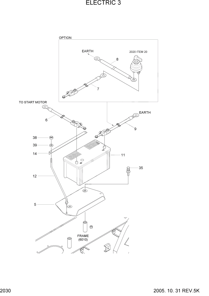 Схема запчастей Hyundai HLF20/HLF25/HLF30C-5 - PAGE 2030 ELECTRIC 3 ЭЛЕКТРИЧЕСКАЯ СИСТЕМА