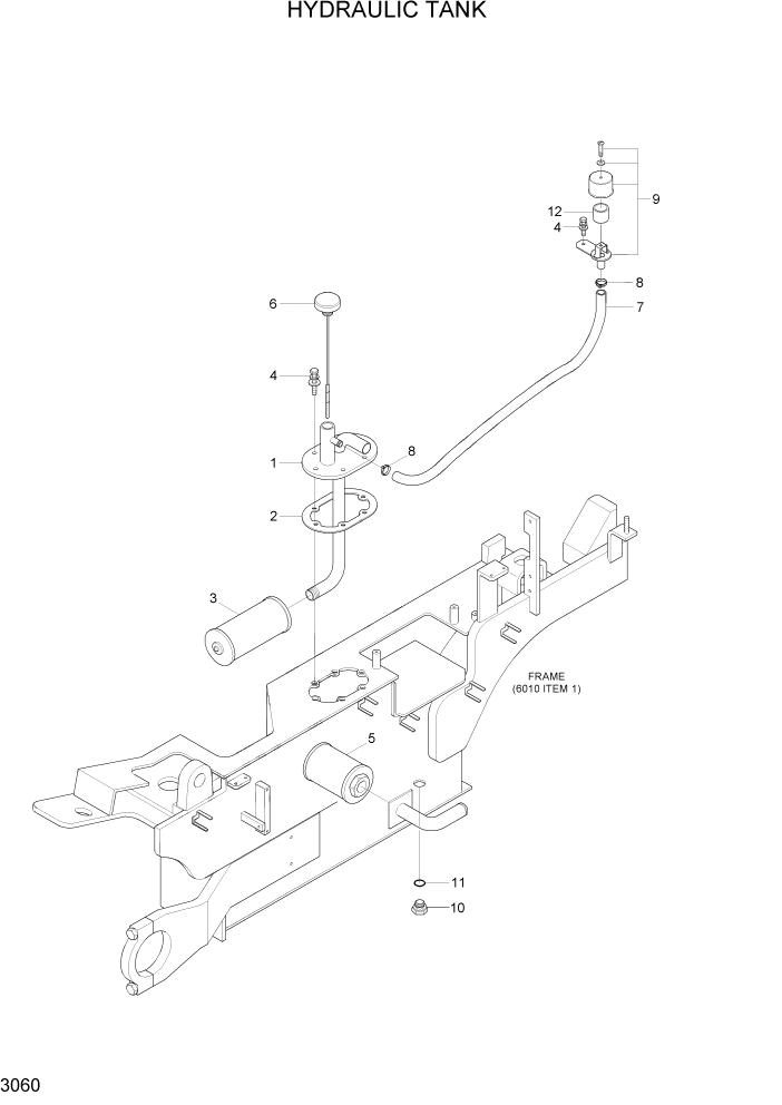 Схема запчастей Hyundai HLF20/HLF25/HLF30C-5 - PAGE 3060 HYDRAULIC TANK ГИДРАВЛИЧЕСКАЯ СИСТЕМА