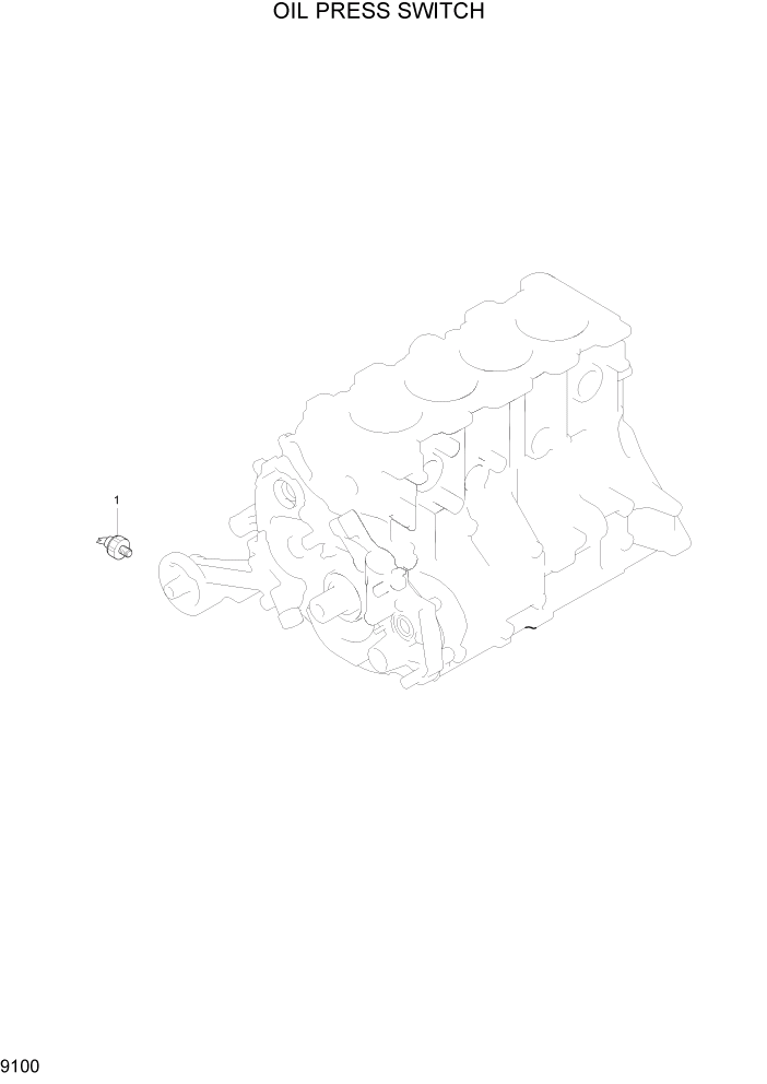Схема запчастей Hyundai HLF20/HLF25/HLF30C-2 - PAGE 9100 OIL PRESS SWITCH ДВИГАТЕЛЬ БАЗА