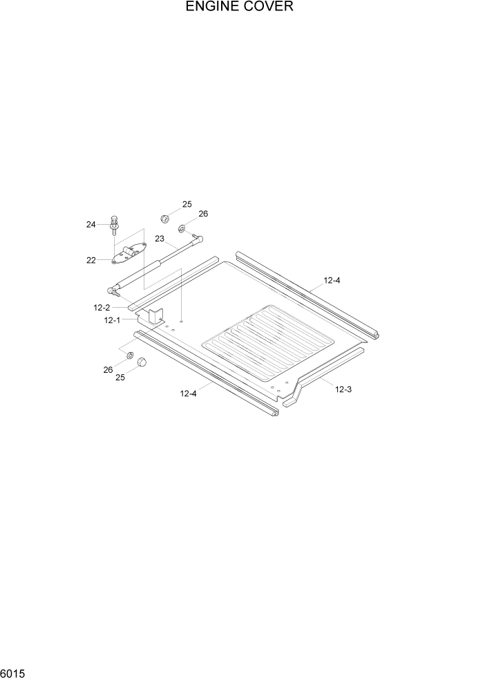 Схема запчастей Hyundai HSL650-7 - PAGE 6015 ENGINE COVER СТРУКТУРА