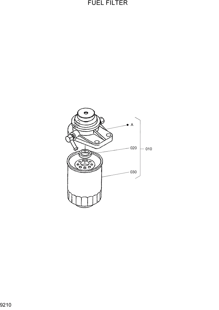 Схема запчастей Hyundai HSL650-7 - PAGE 9210 FUEL FILTER ДВИГАТЕЛЬ БАЗА