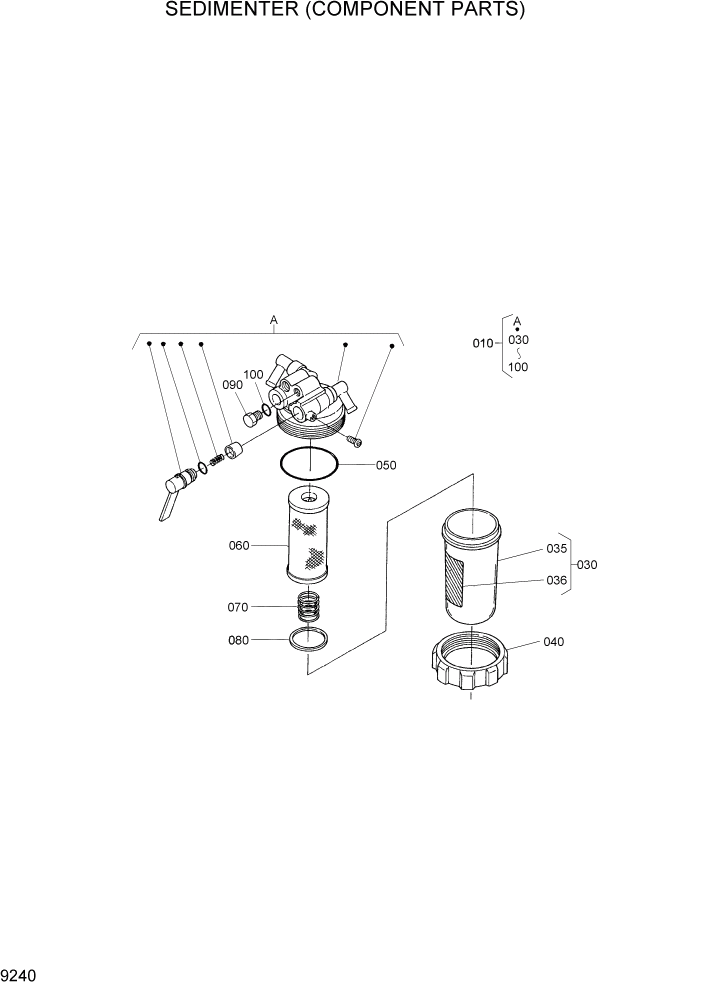 Схема запчастей Hyundai HSL650-7 - PAGE 9240 SEDIMENTER (COMPONENT PARTS) ДВИГАТЕЛЬ БАЗА