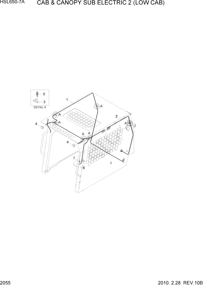 Схема запчастей Hyundai HSL650-7A - PAGE 2055 CAB & CANOPY SUB ELECTRIC 2(LOW CAB) ЭЛЕКТРИЧЕСКАЯ СИСТЕМА