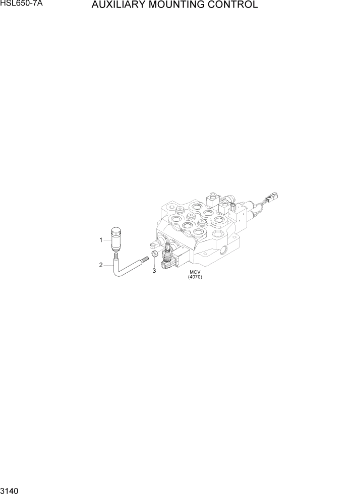 Схема запчастей Hyundai HSL650-7A - PAGE 3140 AUXILIARY MOUNTING CONTROL(OPTION) ГИДРАВЛИЧЕСКАЯ СИСТЕМА