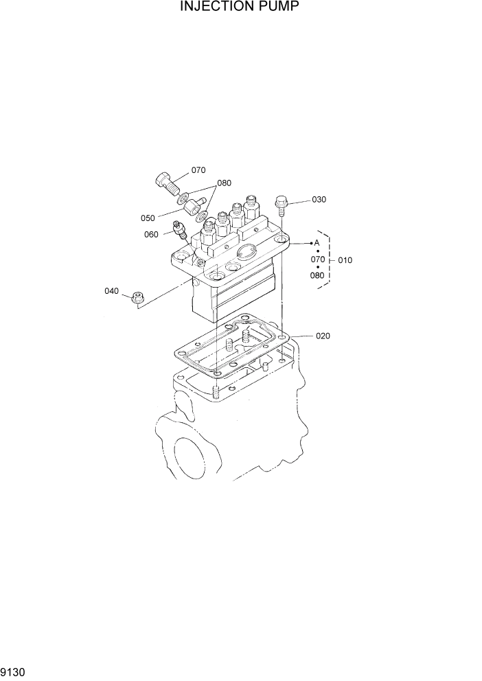 Схема запчастей Hyundai HSL800-7 - PAGE 9130 INJECTION PUMP ДВИГАТЕЛЬ БАЗА