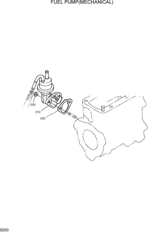 Схема запчастей Hyundai HSL800-7 - PAGE 9200 FUEL PUMP(MECHANICAL) ДВИГАТЕЛЬ БАЗА