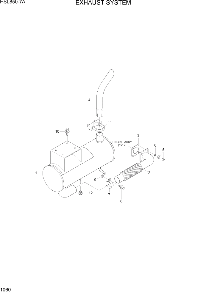 Схема запчастей Hyundai HSL850-7A - PAGE 1060 EXHAUST SYSTEM ДВИГАТЕЛЬ