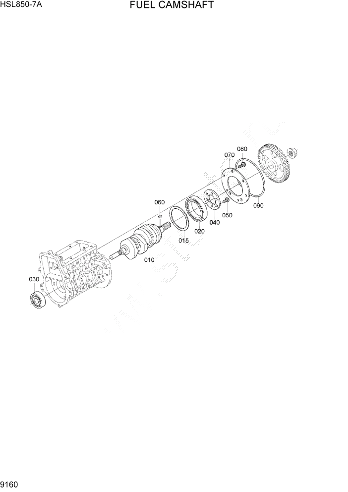 Схема запчастей Hyundai HSL850-7A - PAGE 9160 FUEL CAMSHAFT ДВИГАТЕЛЬ БАЗА