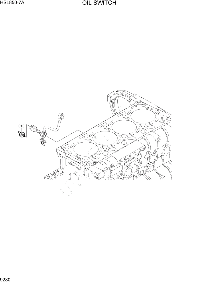 Схема запчастей Hyundai HSL850-7A - PAGE 9280 OIL SWITCH ДВИГАТЕЛЬ БАЗА