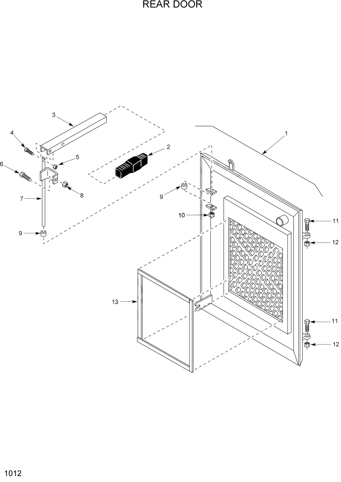 Схема запчастей Hyundai HSL400T - PAGE 1012 REAR DOOR ГЛАВНАЯ РАМА