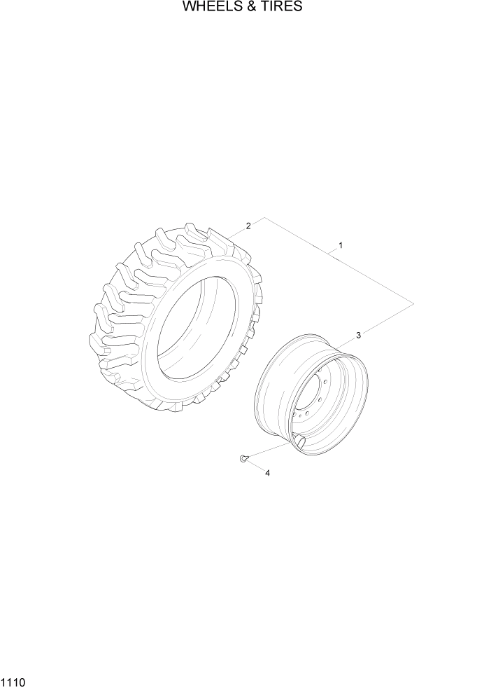 Схема запчастей Hyundai HSL400T - PAGE 1110 WHEELS & TIRES ГЛАВНАЯ РАМА