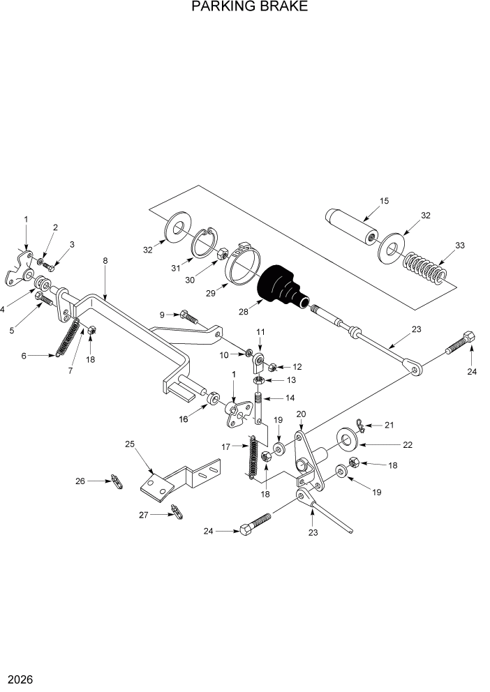 Схема запчастей Hyundai HSL400T - PAGE 2026 PARKING BRAKE КОНТРОЛЬ