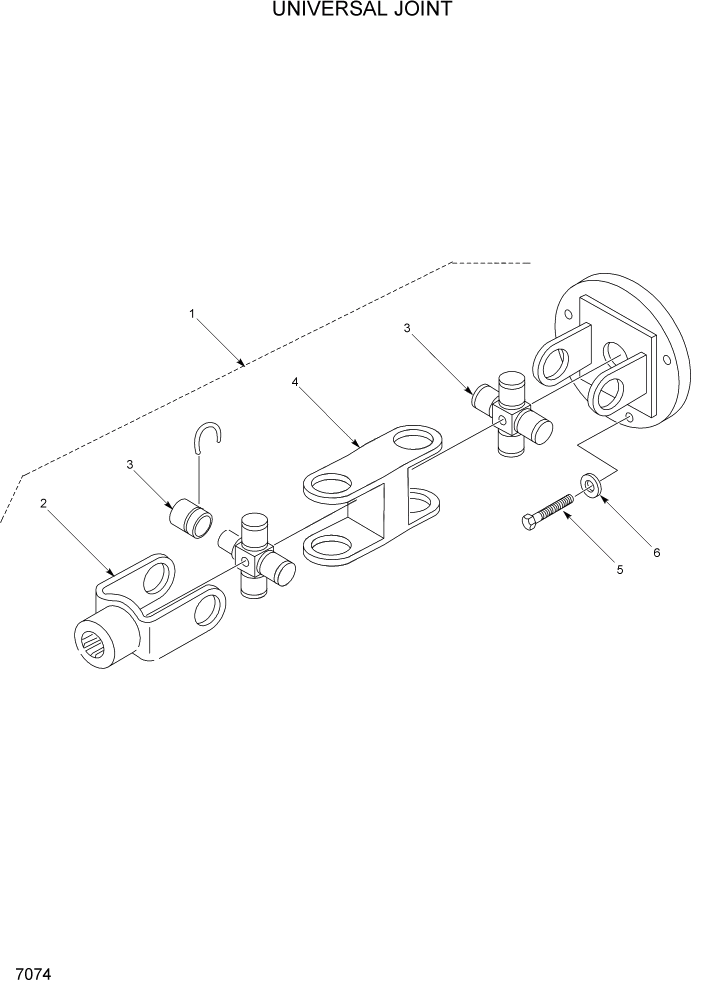 Схема запчастей Hyundai HSL400T - PAGE 7074 UNIVERSAL JOINT ДВИГАТЕЛЬ ОБОРУДОВАНИЕ