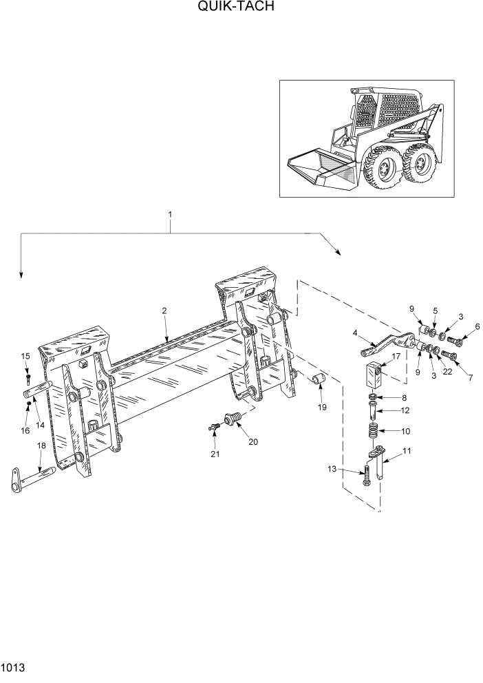 Схема запчастей Hyundai HSL680T - PAGE 1013 QUICK-TACH ГЛАВНАЯ РАМА