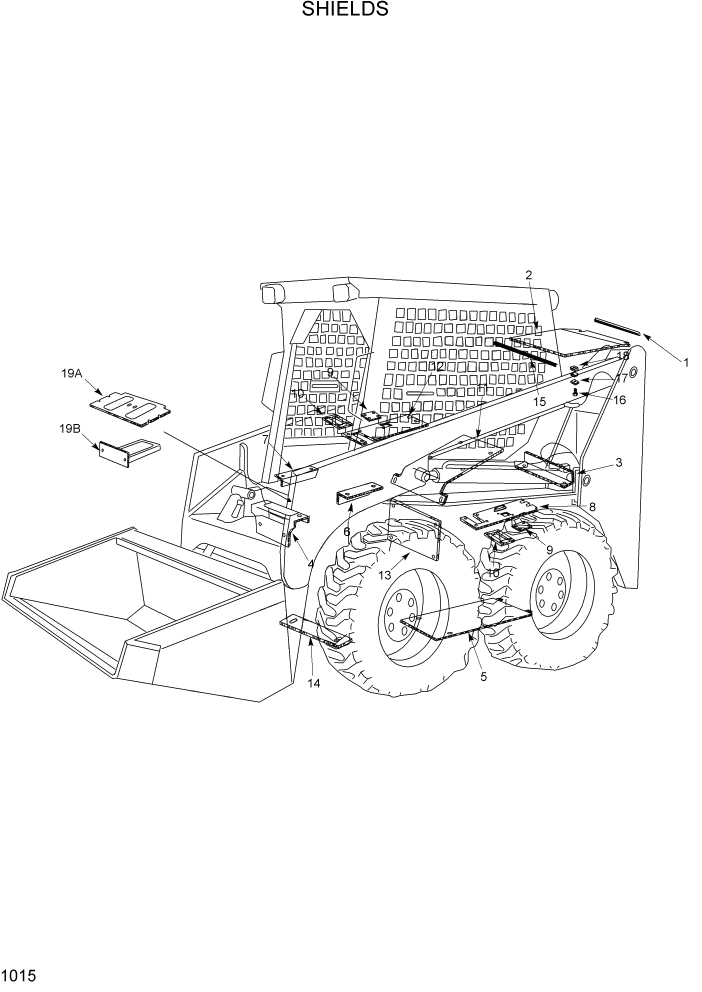 Схема запчастей Hyundai HSL680T - PAGE 1015 SHIELDS ГЛАВНАЯ РАМА