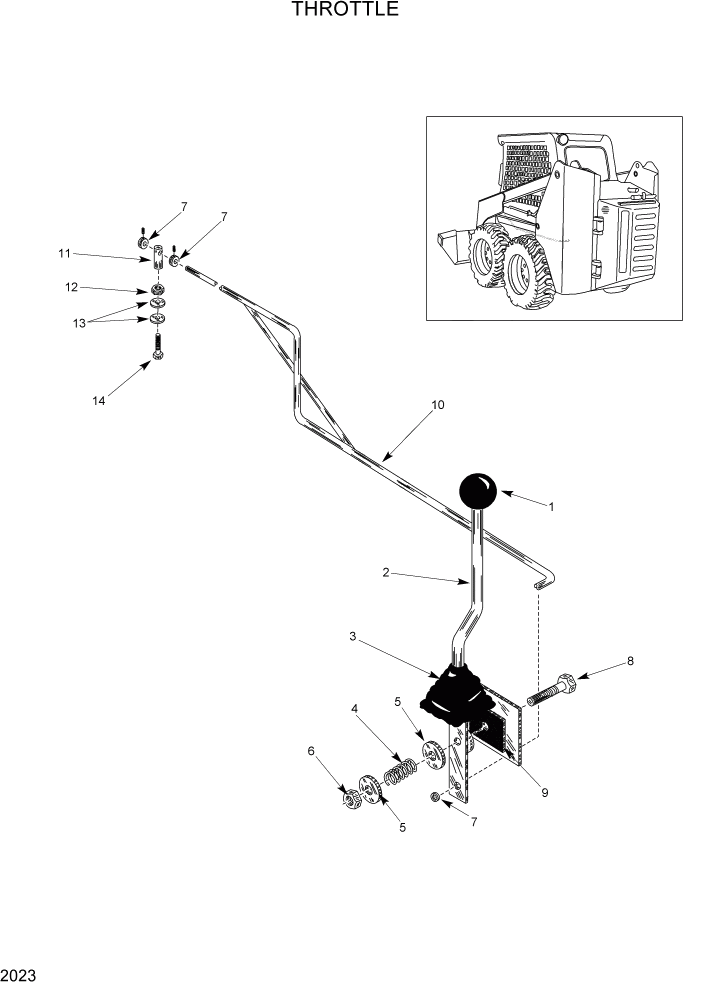 Схема запчастей Hyundai HSL680T - PAGE 2023 THROTTLE КОНТРОЛЬ