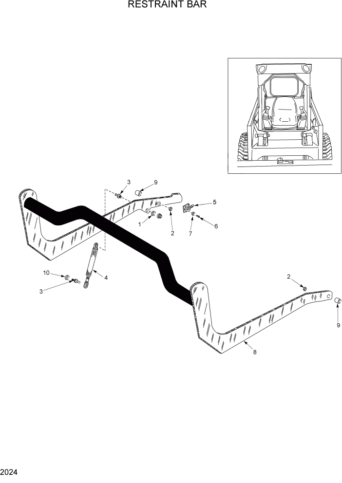 Схема запчастей Hyundai HSL680T - PAGE 2024 RESTRAINT BAR КОНТРОЛЬ