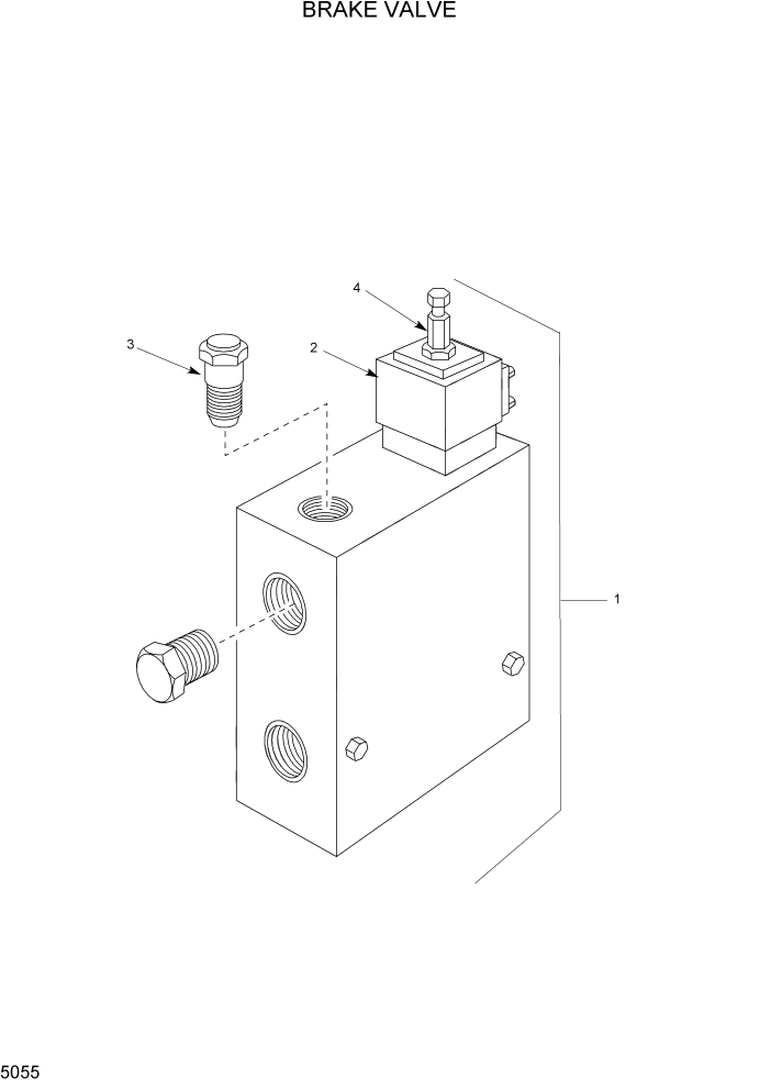 Схема запчастей Hyundai HSL680T - PAGE 5055 BRAKE VALVE ГИДРОСТАТИЧЕСКАЯ СИСТЕМА ПРИВОДОВ