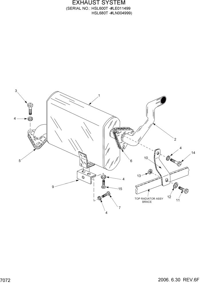 Схема запчастей Hyundai HSL680T - PAGE 7072 EXHAUST SYSTEM ДВИГАТЕЛЬ ОБОРУДОВАНИЕ