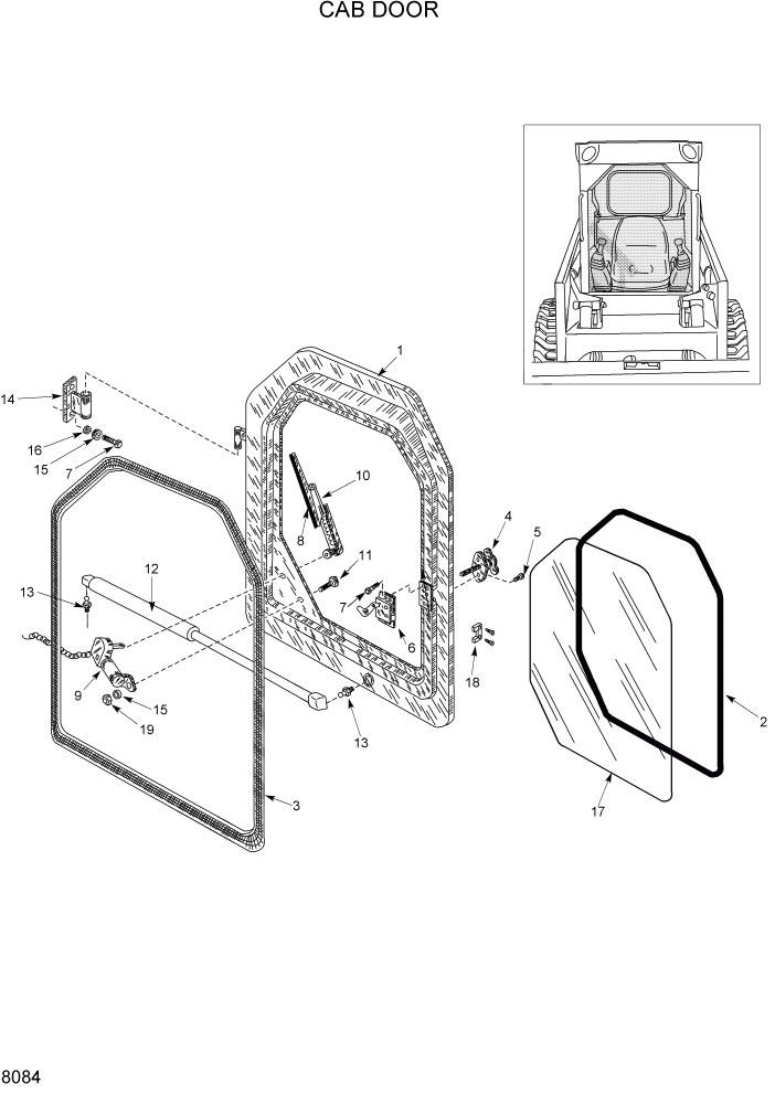 Схема запчастей Hyundai HSL680T - PAGE 8084 CAB DOOR ДОПОЛНИТЕЛЬНОЕ ОБОРУДОВАНИЕ И РУКОВОДСТВА