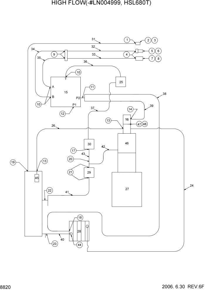 Схема запчастей Hyundai HSL680T - PAGE 8820 HIGH FLOW ДОПОЛНИТЕЛЬНОЕ ОБОРУДОВАНИЕ И РУКОВОДСТВА