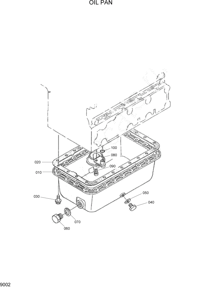 Схема запчастей Hyundai HSL680T - PAGE 9002 OIL PAN ДВИГАТЕЛЬ БАЗА