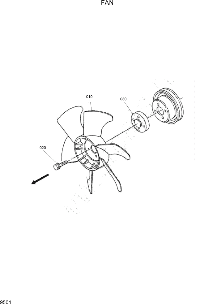 Схема запчастей Hyundai HSL680T - PAGE 9504 FAN ДВИГАТЕЛЬ БАЗА