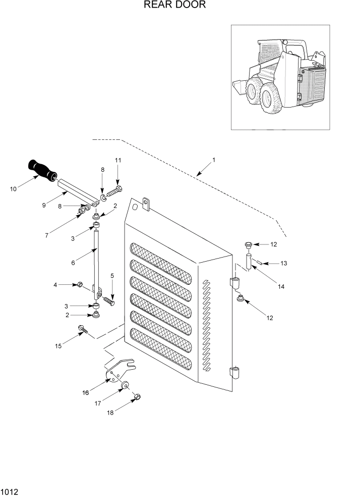 Схема запчастей Hyundai HSL800T - PAGE 1012 REAR DOOR ГЛАВНАЯ РАМА