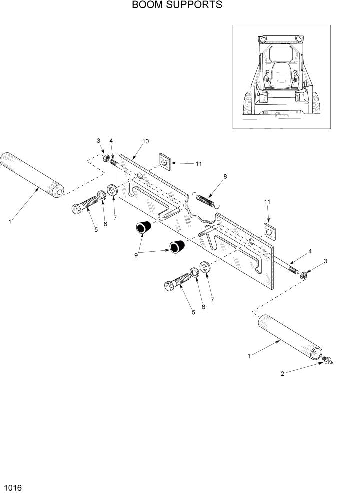 Схема запчастей Hyundai HSL800T - PAGE 1016 BOOM SUPPORTS ГЛАВНАЯ РАМА