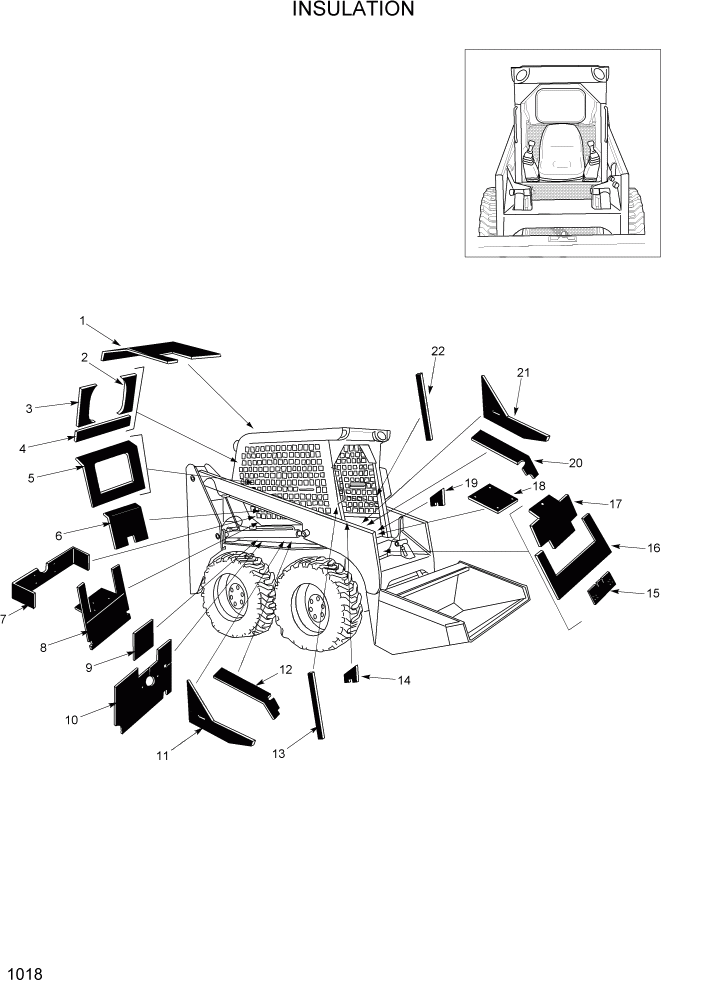 Схема запчастей Hyundai HSL800T - PAGE 1018 INSULATION ГЛАВНАЯ РАМА