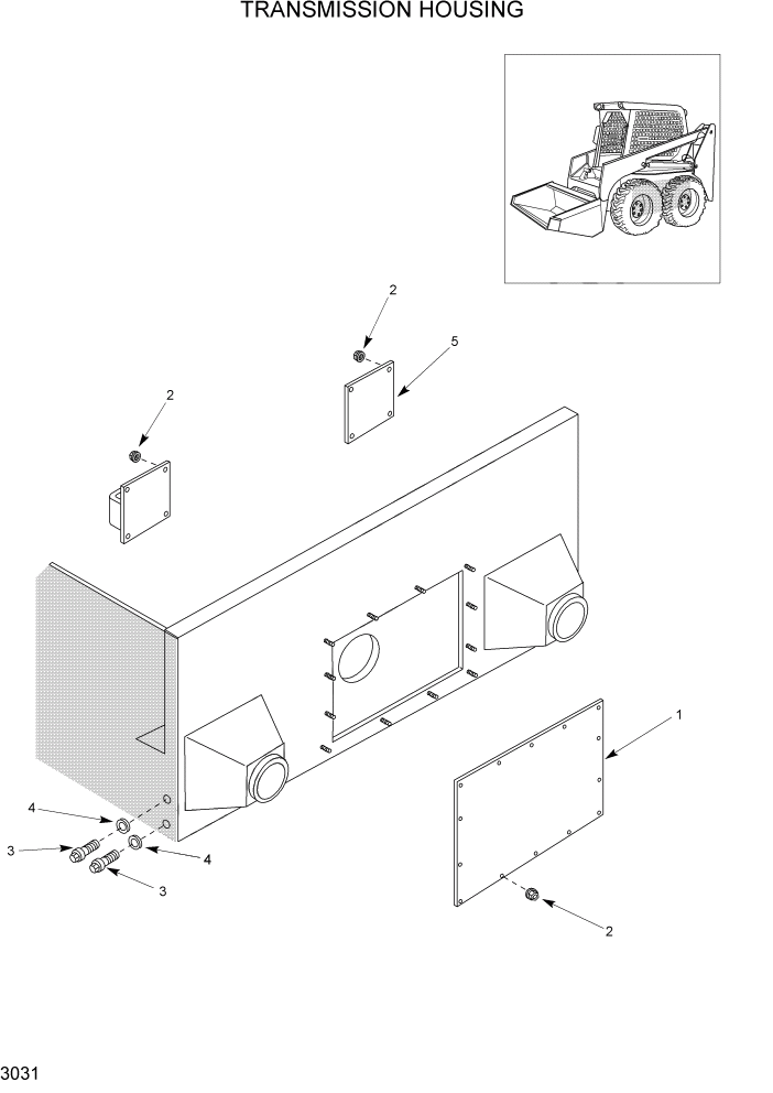 Схема запчастей Hyundai HSL800T - PAGE 3031 TRANSMISSION HOUSING КОНЕЧНАЯ ПЕРЕДАЧА ПРИВОДА