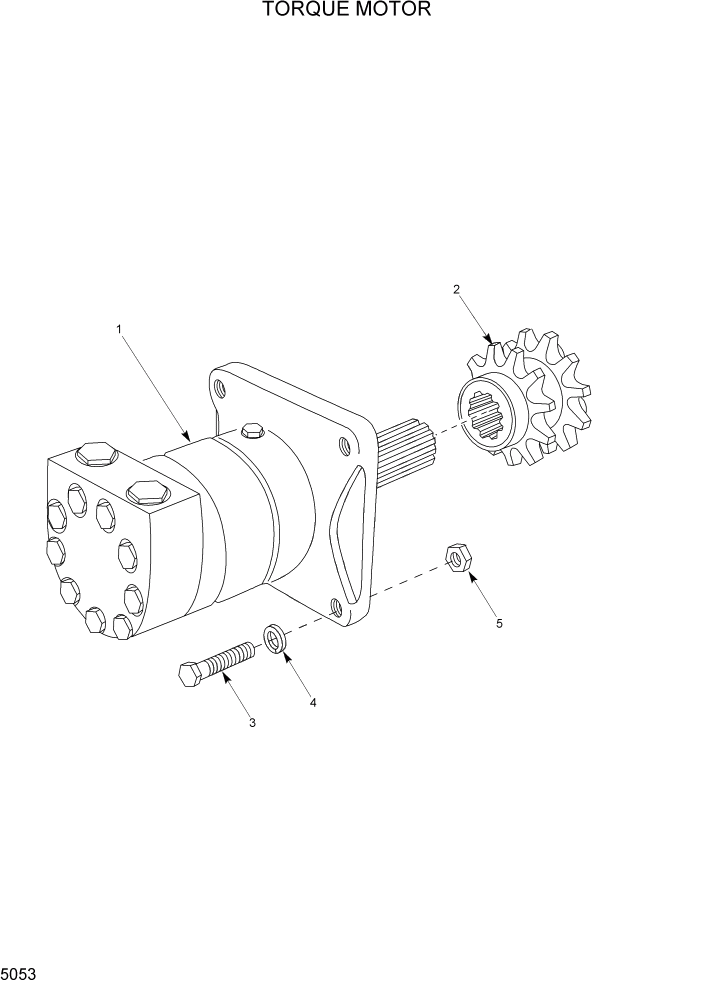 Схема запчастей Hyundai HSL800T - PAGE 5053 TORQUE MOTOR ГИДРОСТАТИЧЕСКАЯ СИСТЕМА ПРИВОДОВ