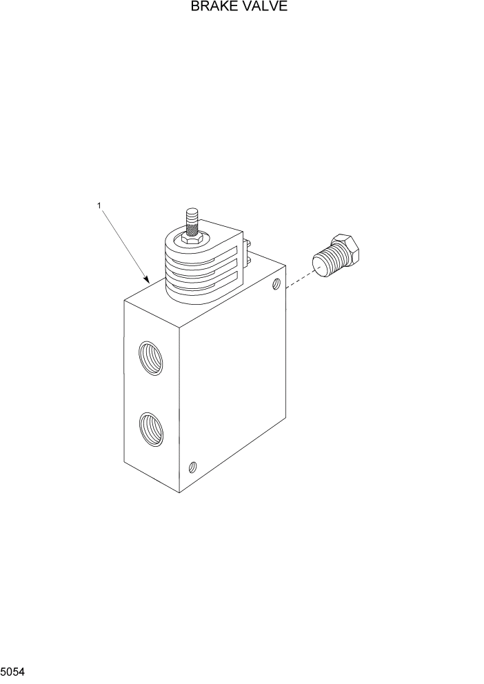 Схема запчастей Hyundai HSL800T - PAGE 5054 BRAKE VALVE ГИДРОСТАТИЧЕСКАЯ СИСТЕМА ПРИВОДОВ