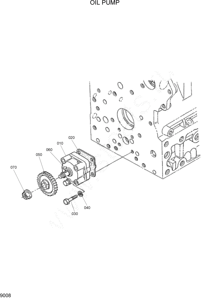 Схема запчастей Hyundai HSL800T - PAGE 9008 OIL PUMP ДВИГАТЕЛЬ БАЗА