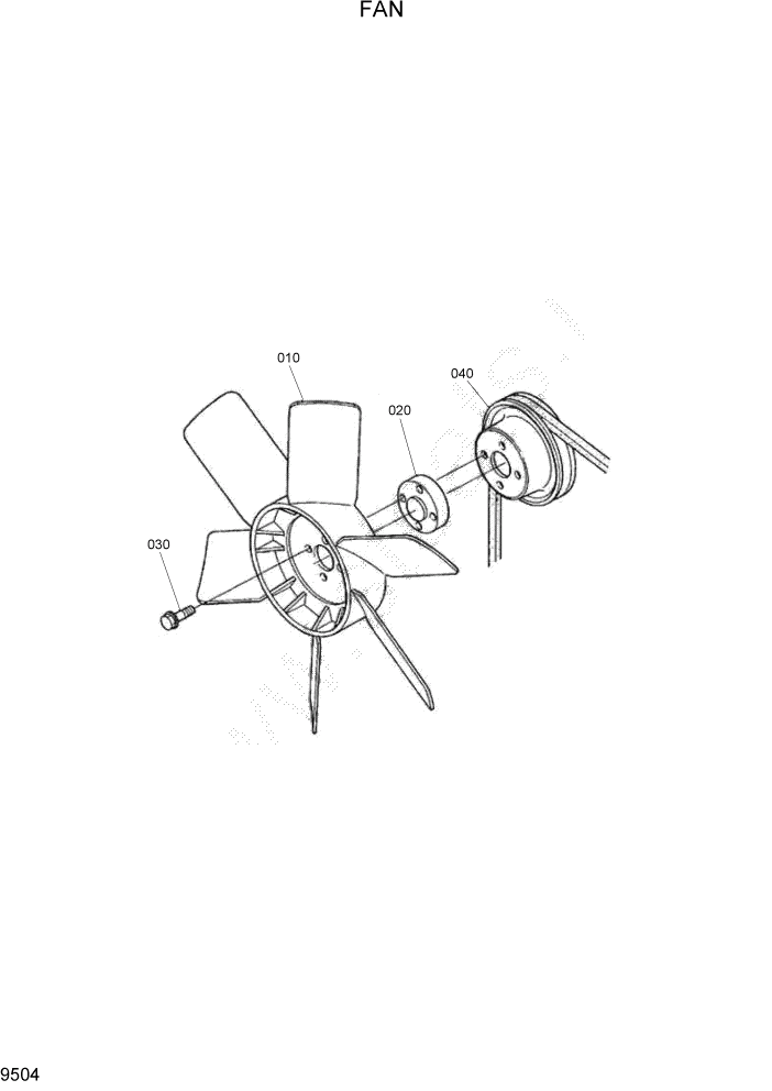 Схема запчастей Hyundai HSL800T - PAGE 9504 FAN ДВИГАТЕЛЬ БАЗА