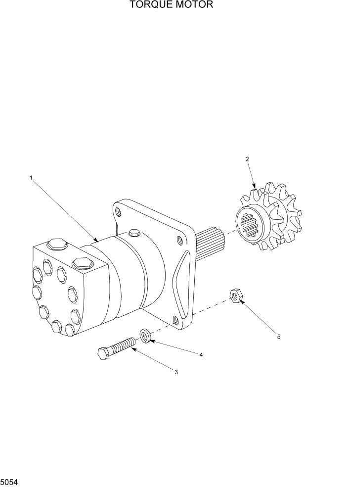 Схема запчастей Hyundai HSL960T - PAGE 5054 TORQUE MOTOR ГИДРОСТАТИЧЕСКАЯ СИСТЕМА ПРИВОДОВ