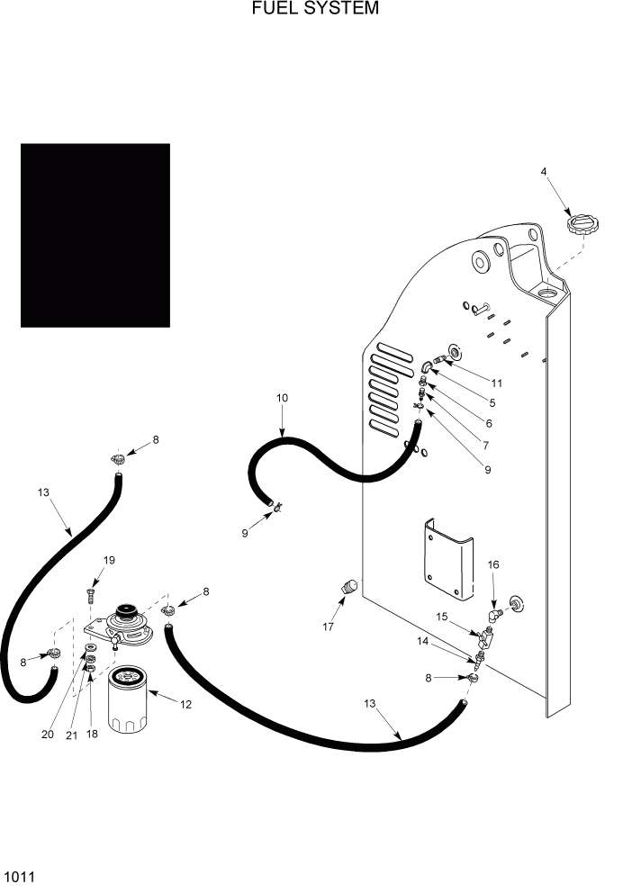 Схема запчастей Hyundai HSL1200T - PAGE 1011 FUEL SYSTEM ГЛАВНАЯ РАМА