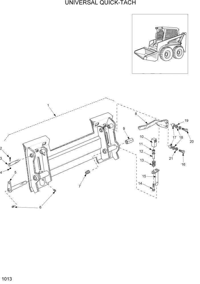 Схема запчастей Hyundai HSL1200T - PAGE 1013 UNIVERSAL QUICK-TACH ГЛАВНАЯ РАМА