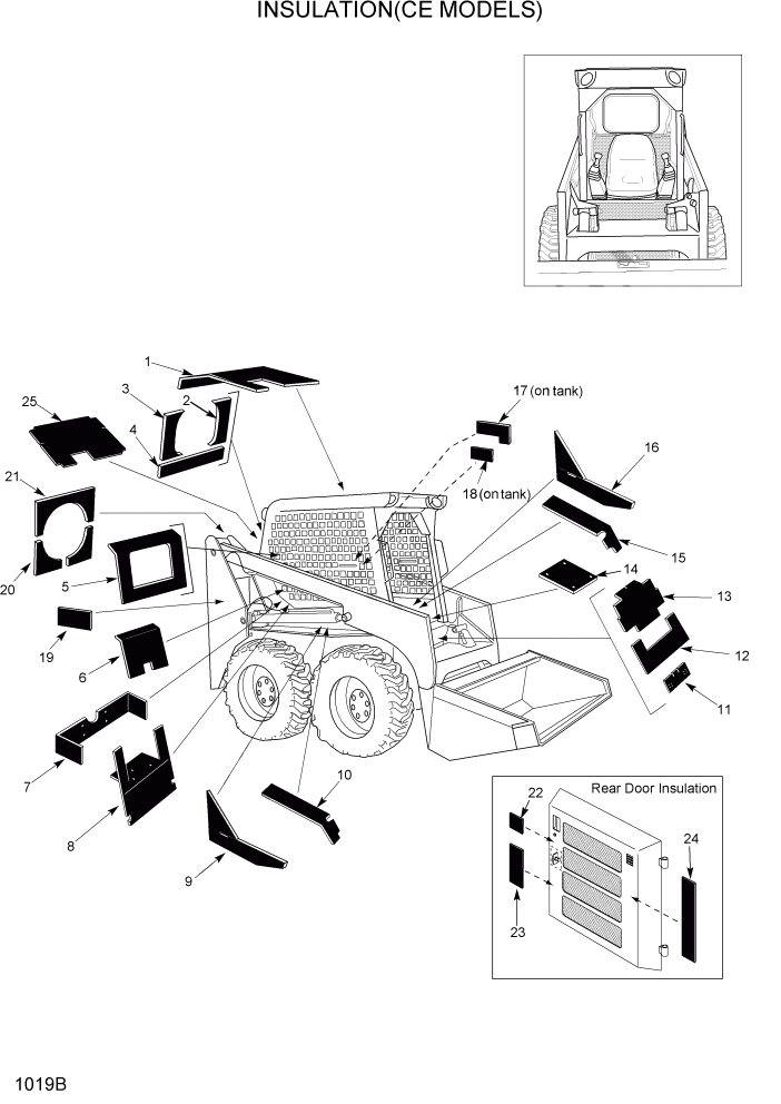 Схема запчастей Hyundai HSL1200T - PAGE 1019B INSULATION(CE MODELS) ГЛАВНАЯ РАМА