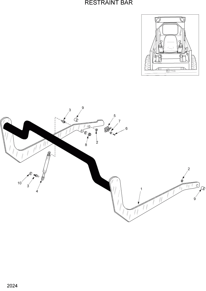 Схема запчастей Hyundai HSL1200T - PAGE 2024 RESTRAINT BAR КОНТРОЛЬ