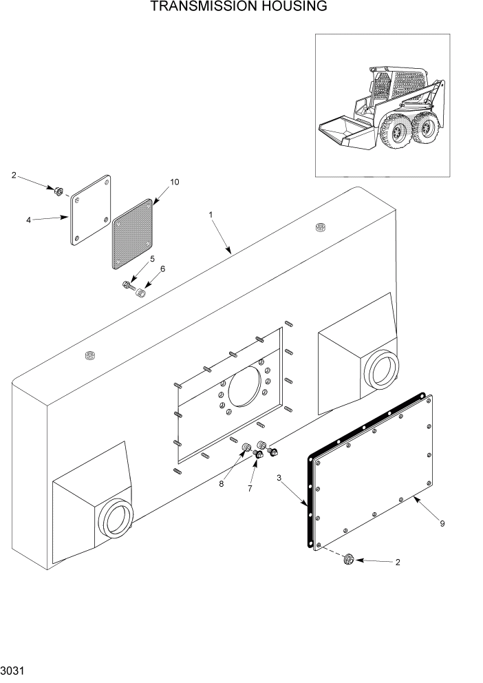 Схема запчастей Hyundai HSL1200T - PAGE 3031 TRANSMISSION HOUSING КОНЕЧНАЯ ПЕРЕДАЧА ПРИВОДА