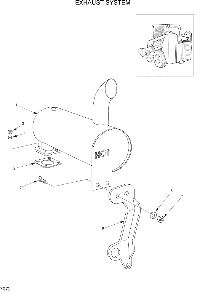 Схема запчастей Hyundai HSL1200T - PAGE 7072 EXHAUST SYSTEM ДВИГАТЕЛЬ ОБОРУДОВАНИЕ