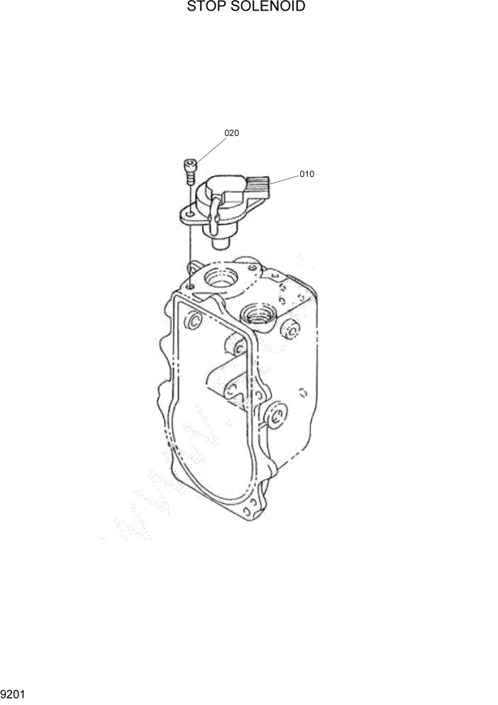 Схема запчастей Hyundai HSL1200T - PAGE 9201 STOP SOLENOID ДВИГАТЕЛЬ БАЗА