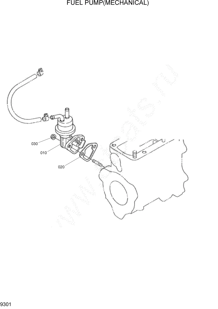 Схема запчастей Hyundai HSL1200T - PAGE 9301 FUEL PUMP(MECHANICAL) ДВИГАТЕЛЬ БАЗА