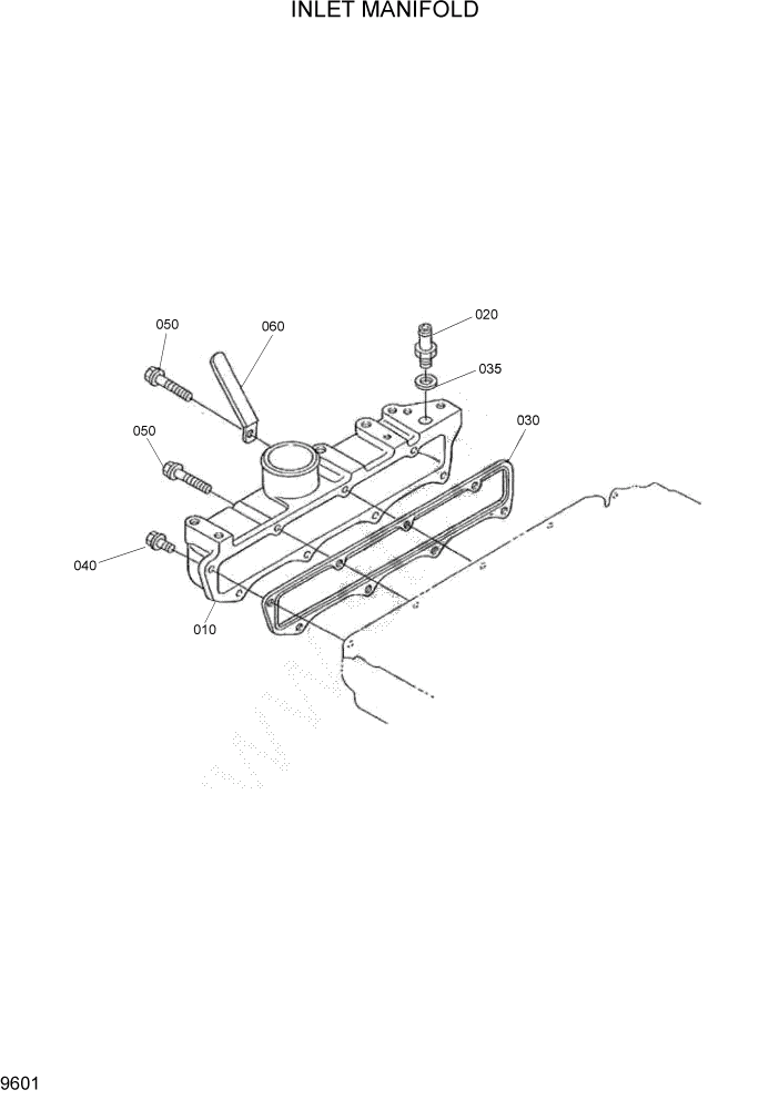 Схема запчастей Hyundai HSL1200T - PAGE 9601 INLET MANIFOLD ДВИГАТЕЛЬ БАЗА