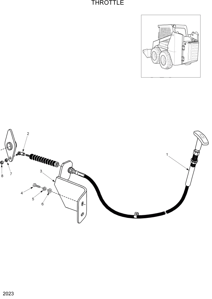 Схема запчастей Hyundai HSL1500T - PAGE 2023 THROTTLE КОНТРОЛЬ